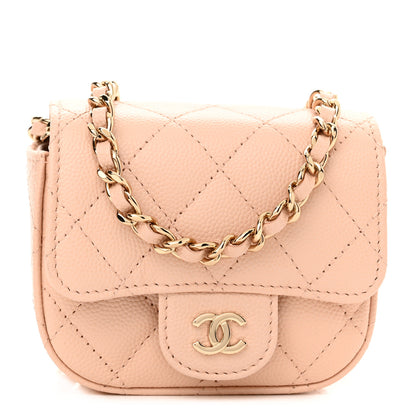 Chanel Caviar Quilted Mini Clutch With Chain Light Beige 1 of 12
