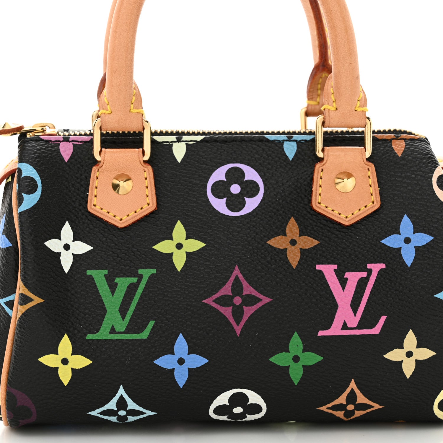 Louis Vuitton Monogram Multicolor Mini Sac HL Speedy Black 7 of 11