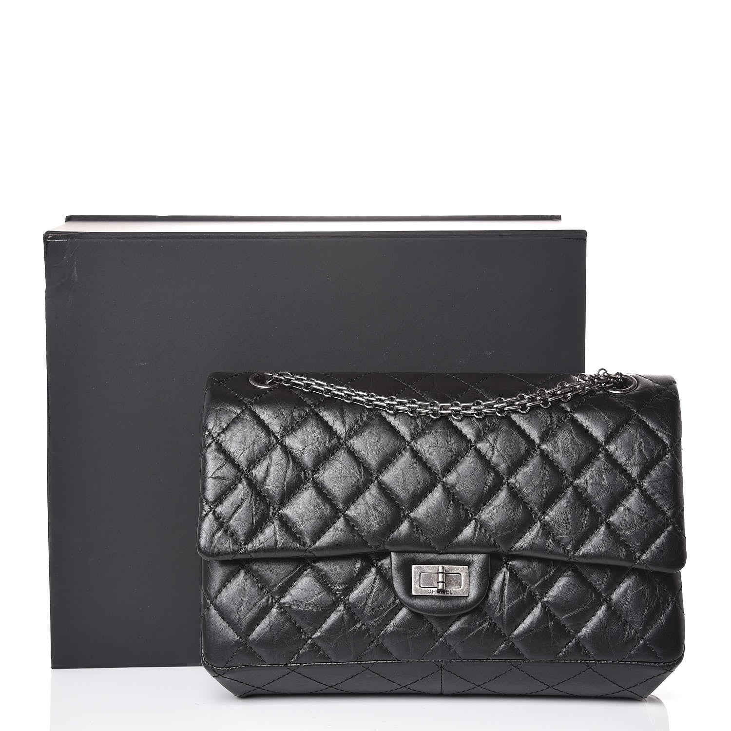Chanel Aged Calfskin Quilted 2.55 Reissue 226 Flap Black 8 of 8