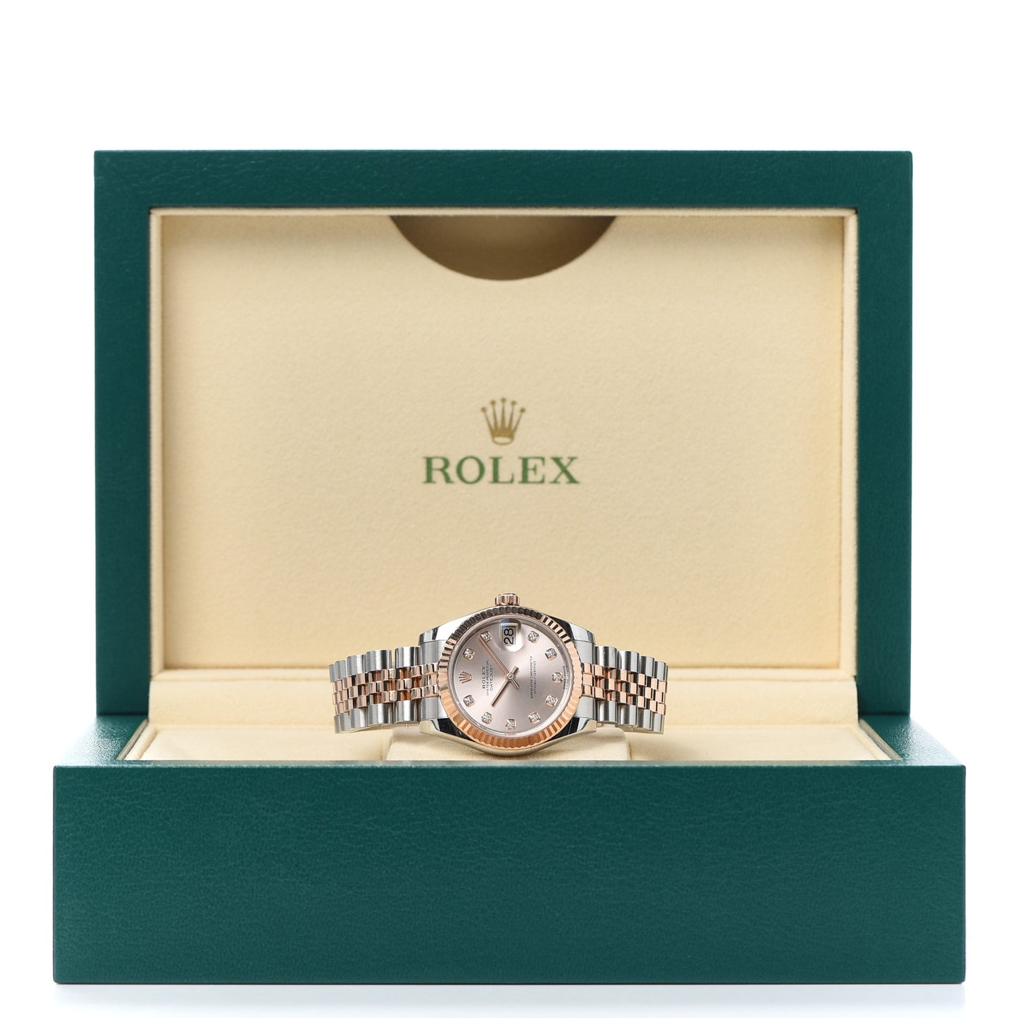 Stainless Steel 18K Everose Gold Diamond 31mm Oyster Perpetual Datejust Watch Pink 178271