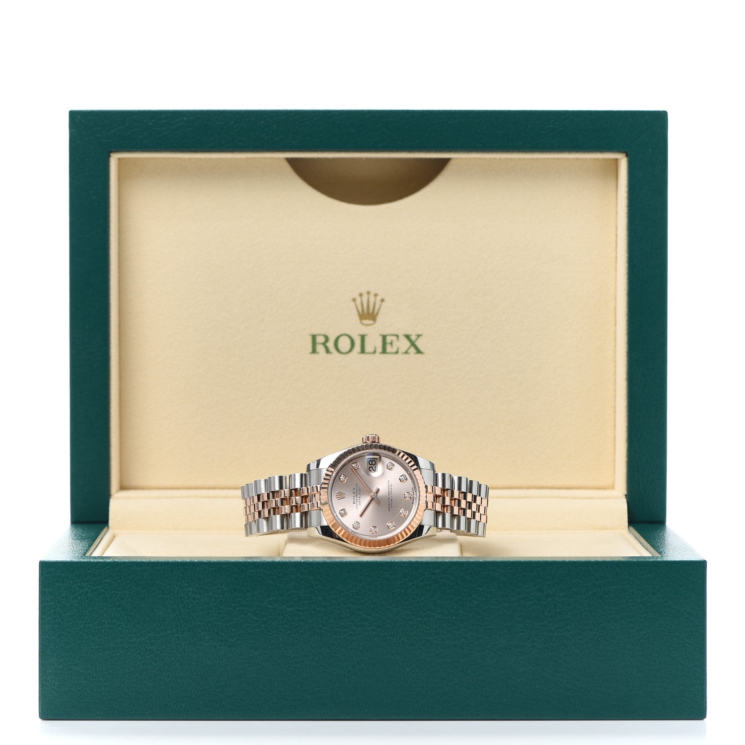 Rolex Stainless Steel 18K Everose Gold Diamond 31mm Oyster Perpetual Datejust Watch Pink 178271 6 of 6