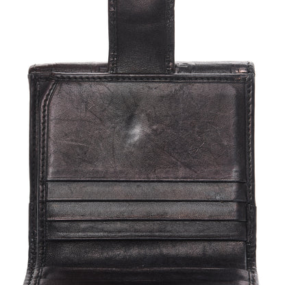 Gucci Guccissima Metal Bar French Flap Wallet Black 12 of 12