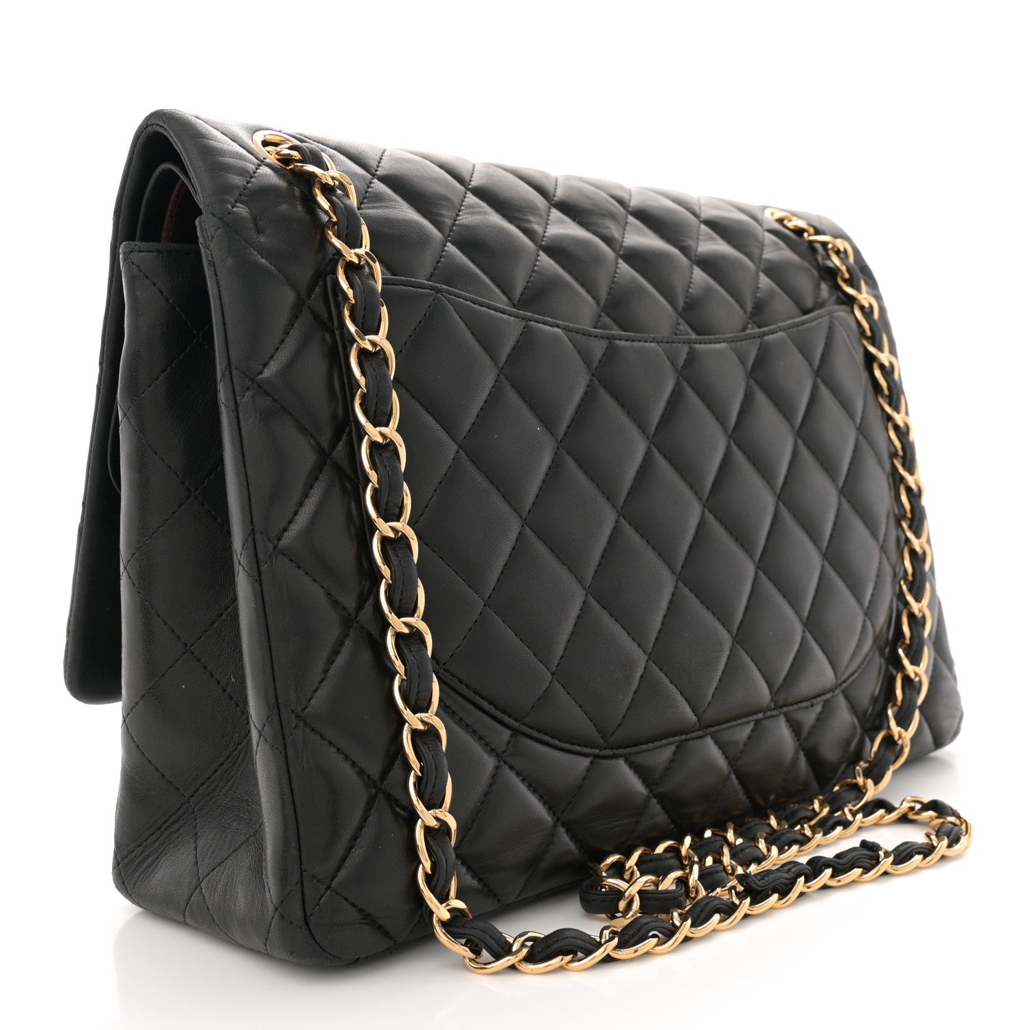 Chanel Lambskin Quilted Maxi Double Flap Black 3 of 14