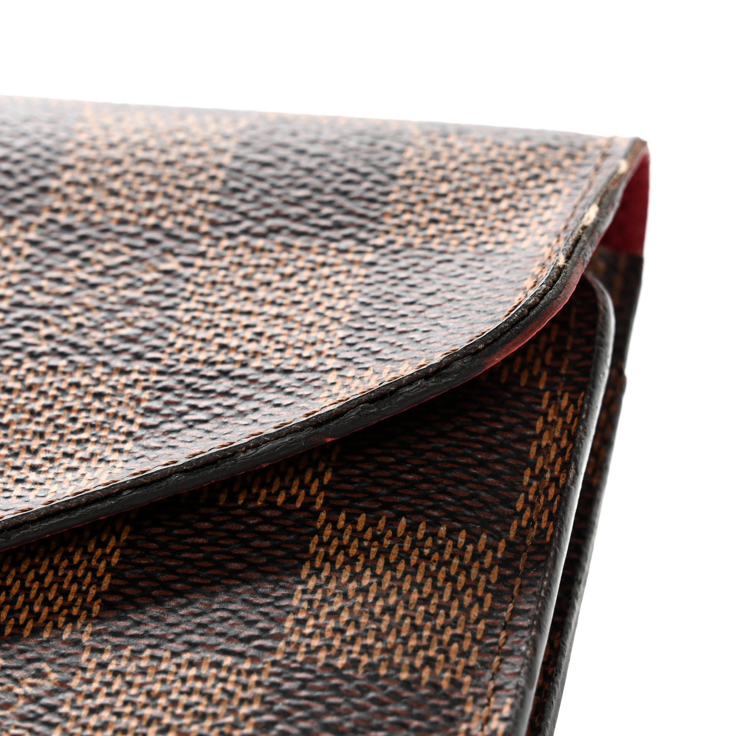 Damier Ebene Josephine Wallet Red
