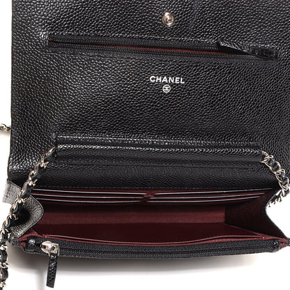 Chanel Caviar Quilted Wallet On Chain WOC Black 6 of 9