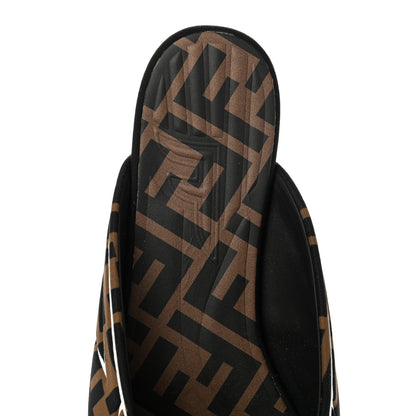 Fendi Lycra Film FF FFreedom Flat Mules 35 Tobacco Moro White 7 of 7