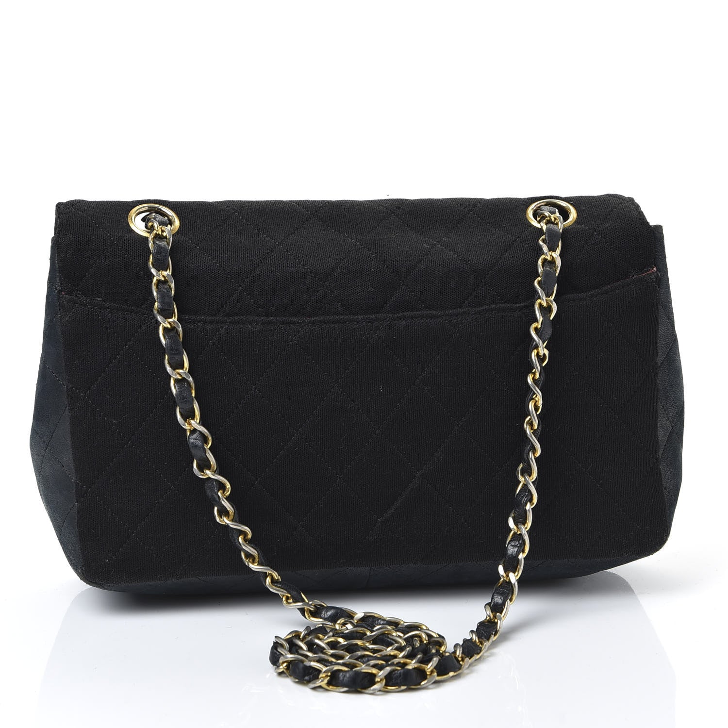 Chanel Lambskin Jersey Quilted Small Single Flap Dark Blue 2 of 11