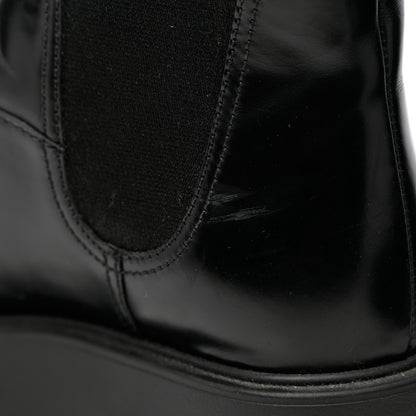 Prada Spazzolato Rois Monolith Chelsea 55mm Ankle Boots 37.5 Black 15 of 16