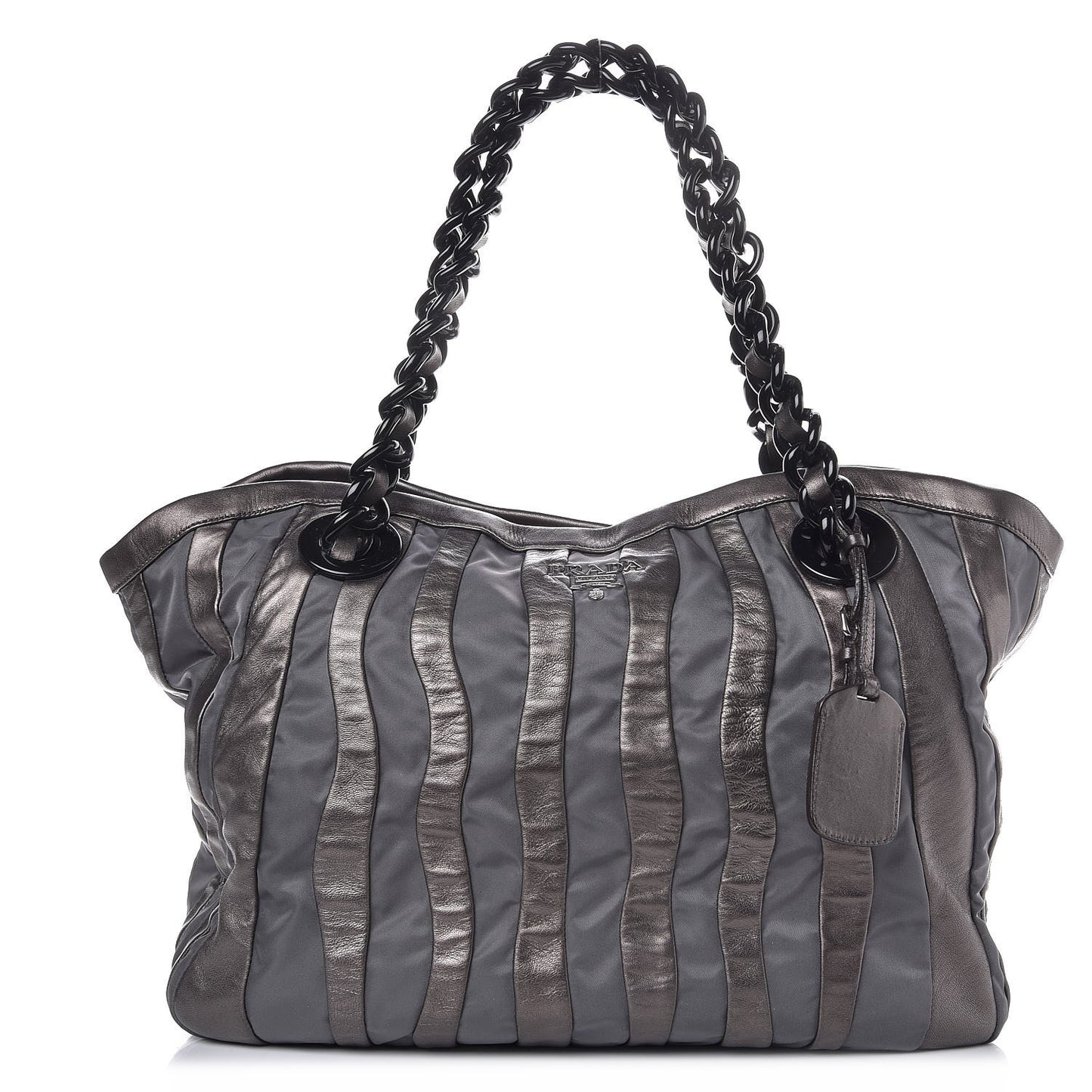Metallic Nappa Tessuto Tote Ardesia Mord