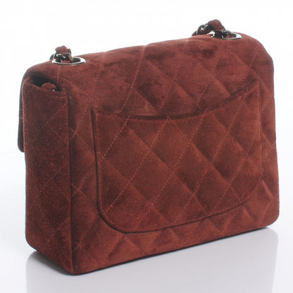 Chanel Suede Quilted Mini Flap Bordeaux 3 of 11