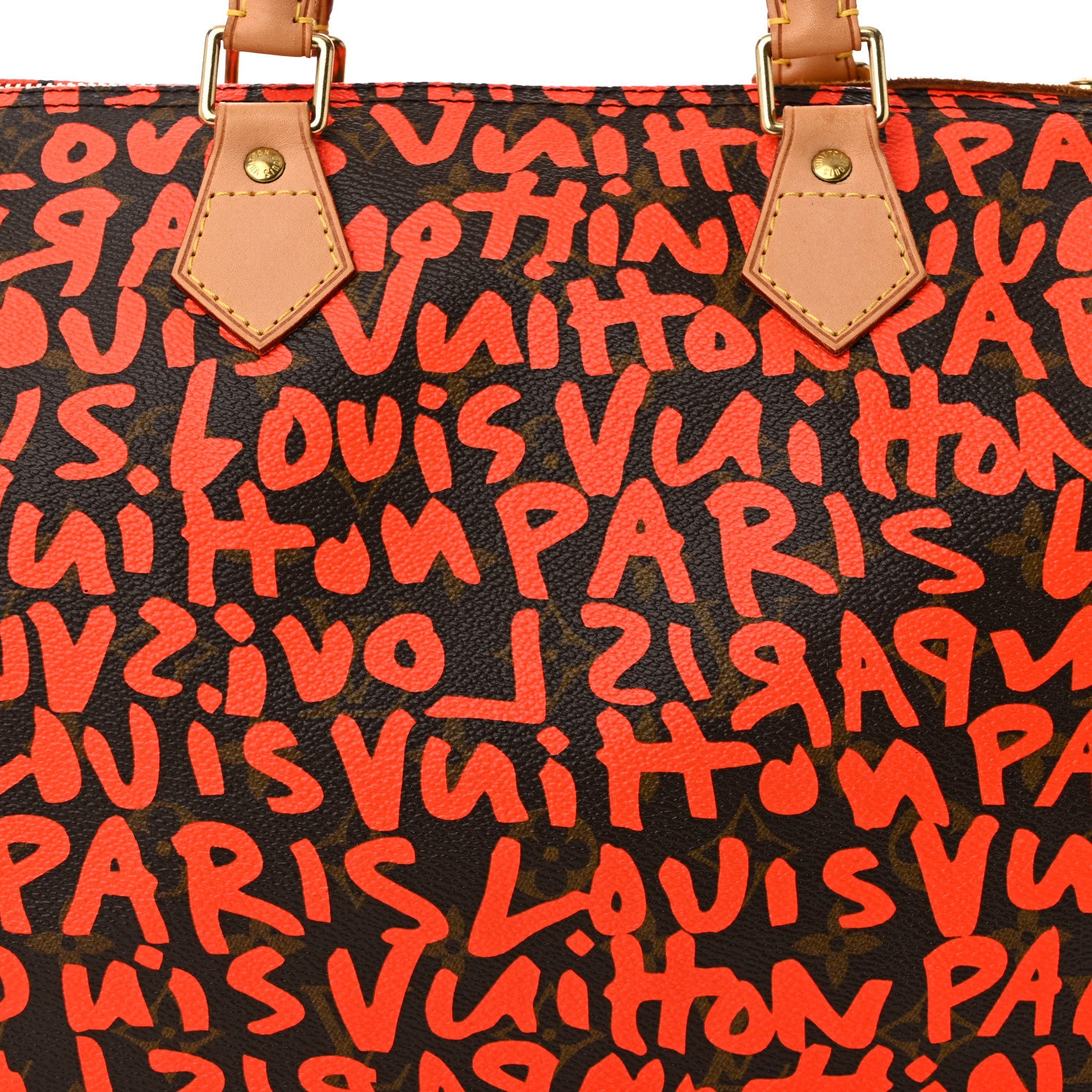 Louis Vuitton Monogram Graffiti Speedy 30 Orange 8 of 10