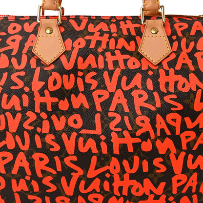 Louis Vuitton Monogram Graffiti Speedy 30 Orange 8 of 10