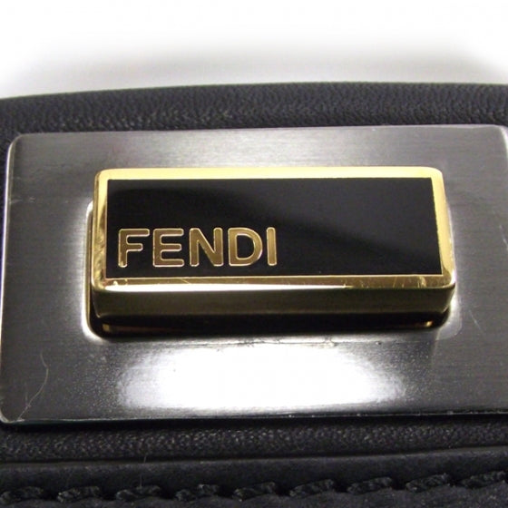 Fendi Nappa Mini Peekaboo Iconic Satchel Black 11 of 11