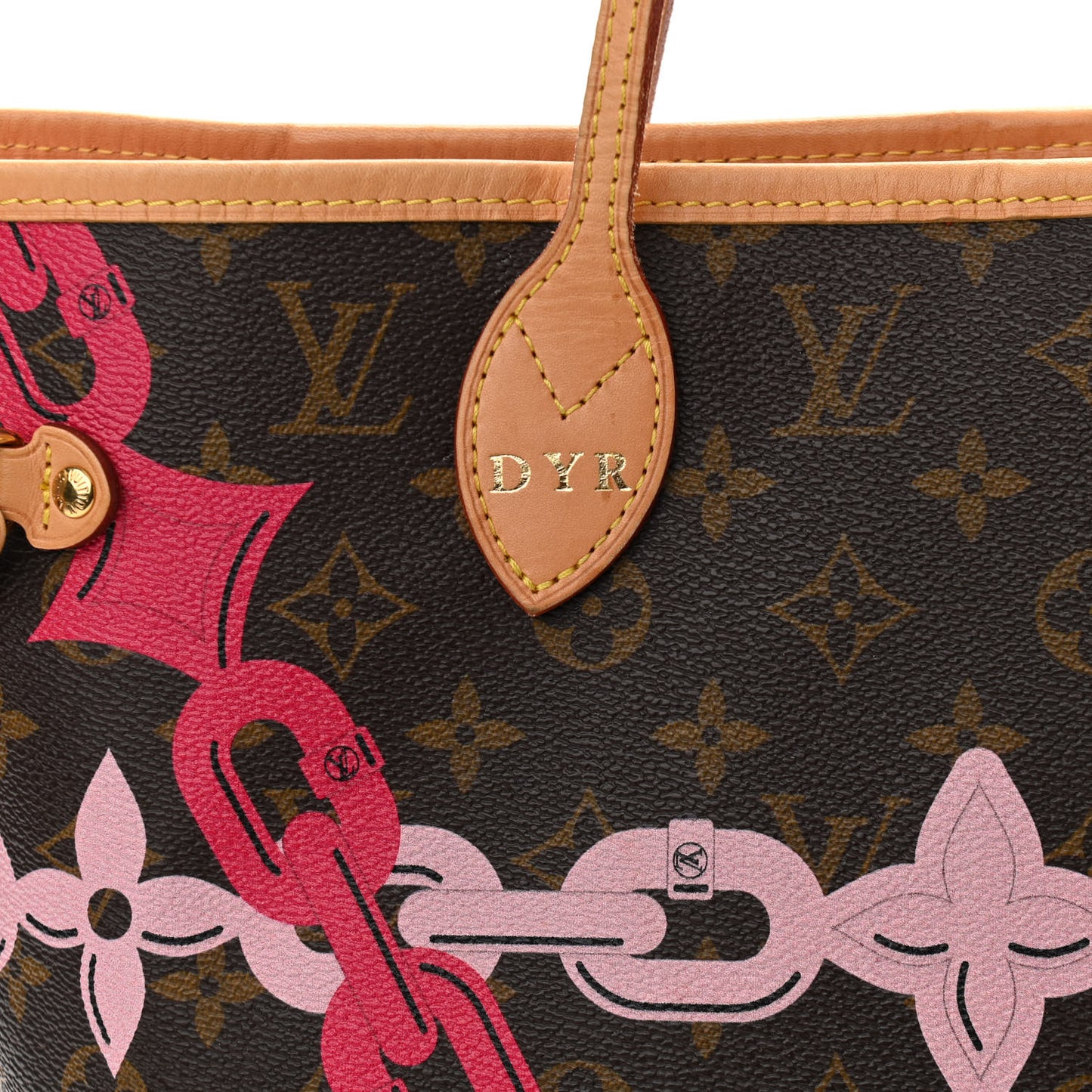 Monogram Bay Neverfull MM Rose Ballerine Poppy