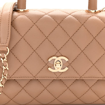 Chanel Caviar Quilted Mini Coco Handle Flap Beige 8 of 11