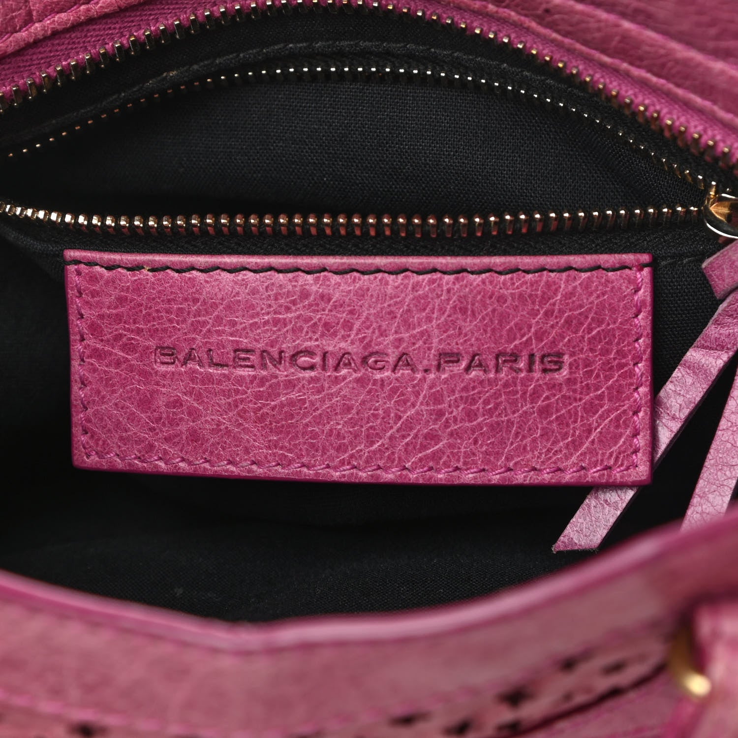 Balenciaga Agneau Laser Cut Cross Classic Gold Hardware Mini City Cyclamen 6 of 14