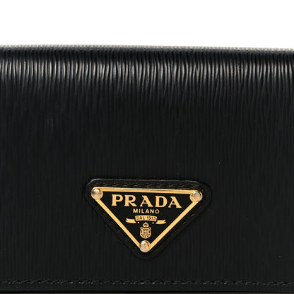 Prada Vitello Move Triangle Logo Card Holder Black 8 of 8