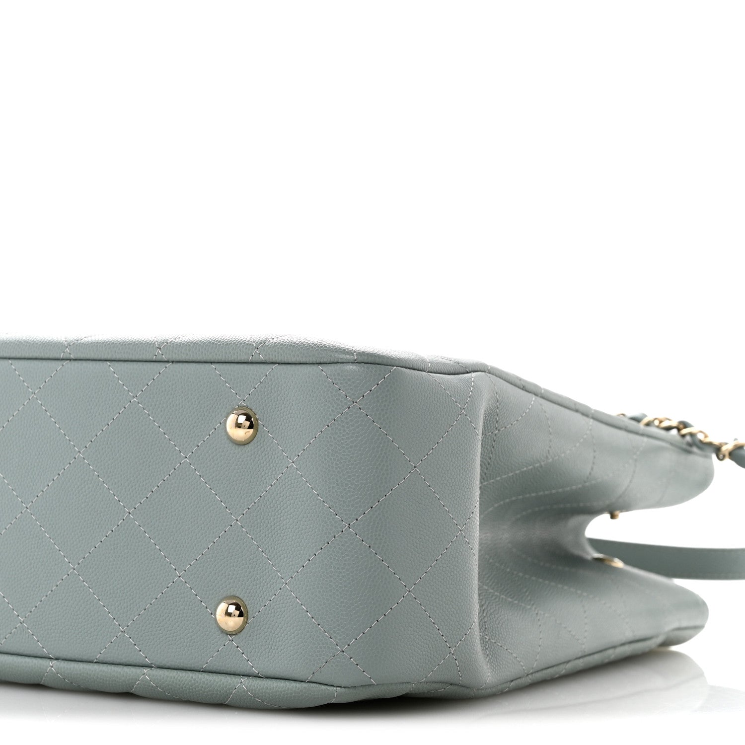 Chanel Caviar Quilted Large Classic Shopping Tote Light Green 10 of 12
