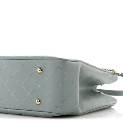 Chanel Caviar Quilted Large Classic Shopping Tote Light Green 10 of 12