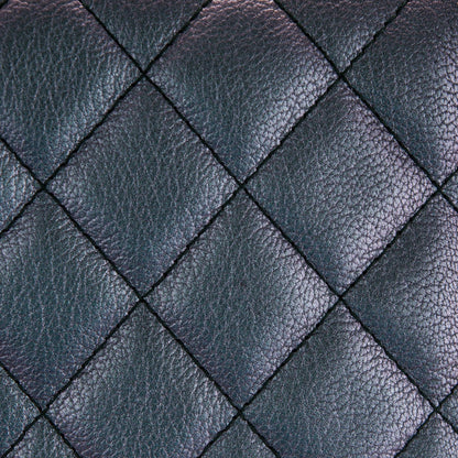 Chanel Iridescent Goatskin Quilted Wallet On Chain WOC Purple 9 of 9