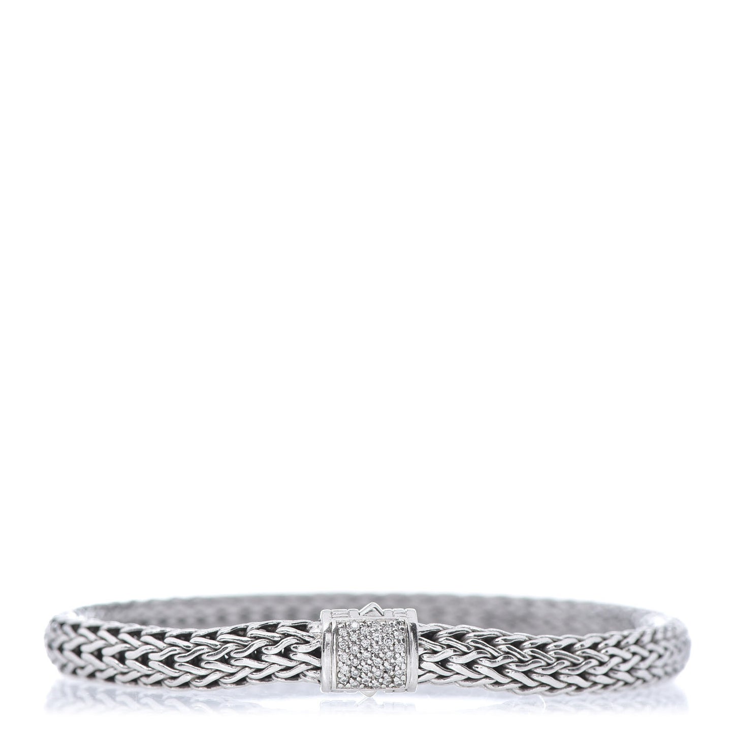 Sterling Silver Diamond 6.5mm Classic Chain Bracelet