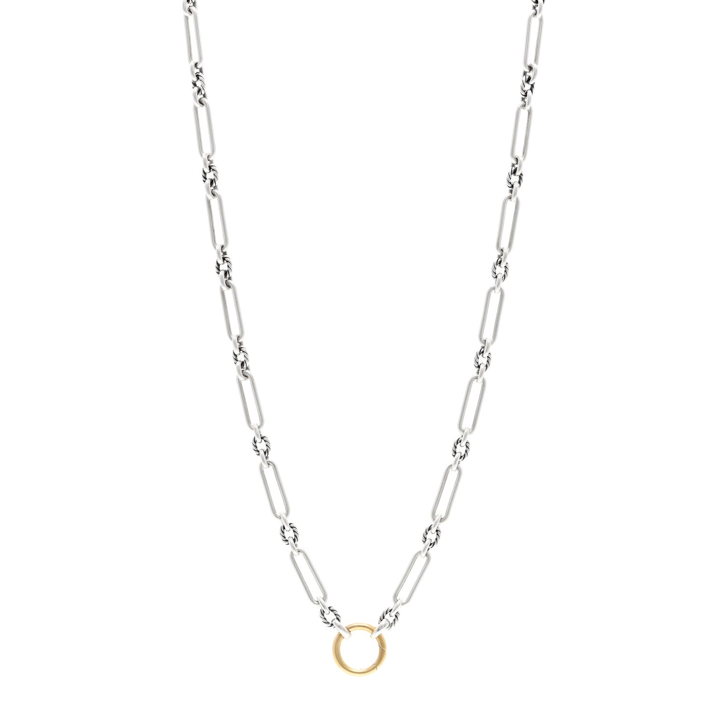 Sterling Silver 18K Yellow Gold Lexington Chain Necklace