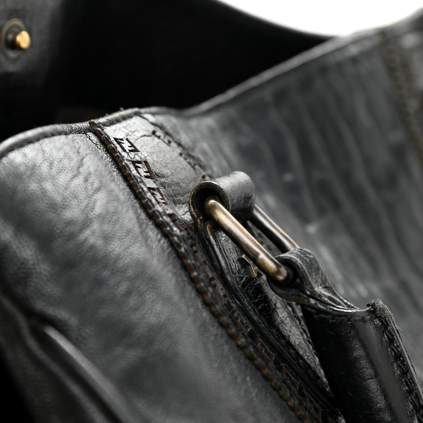 Distressed Lambskin Large Bag De Jour Tote Black