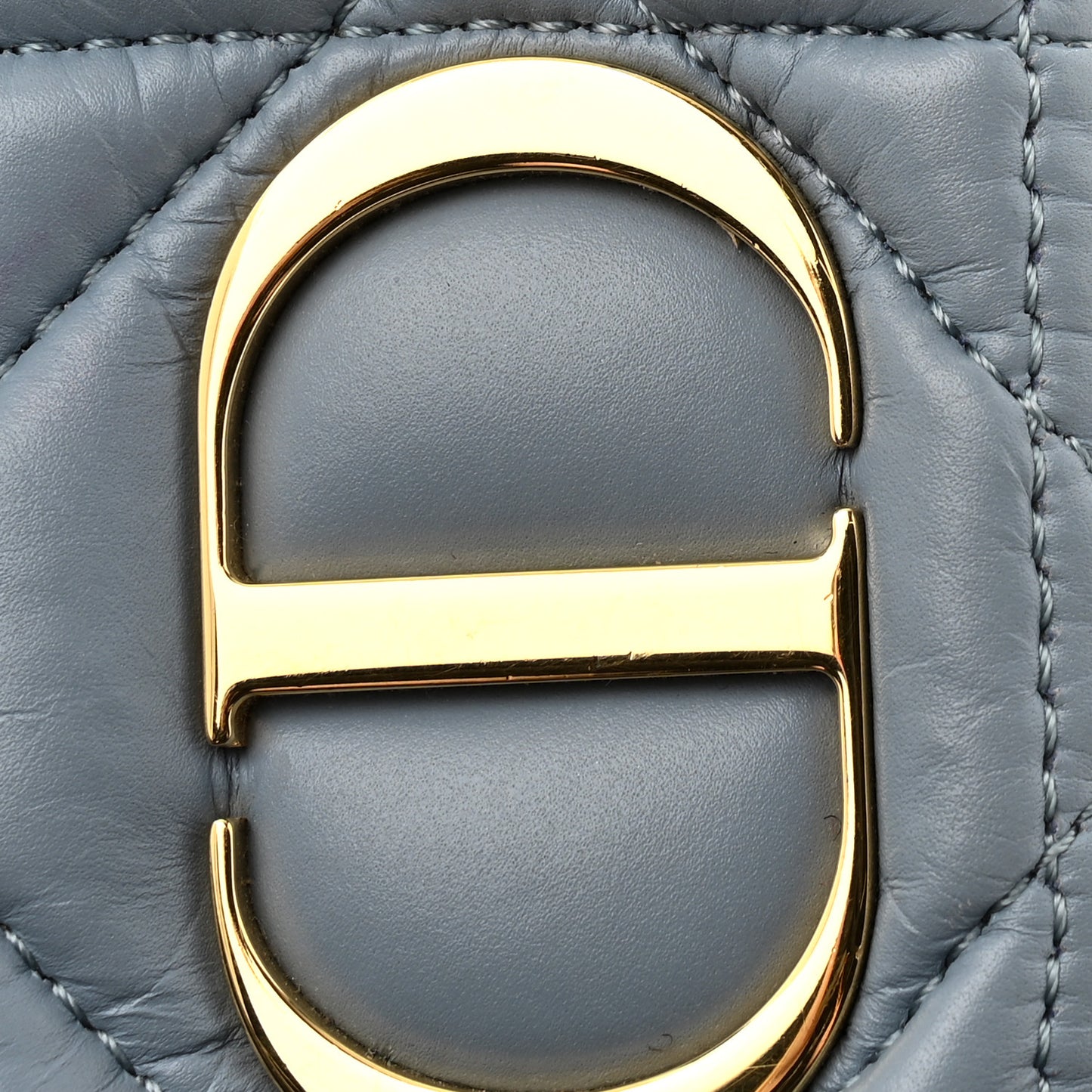 Lambskin Macrocannage Mini Dior Caro Bag Cloud Blue