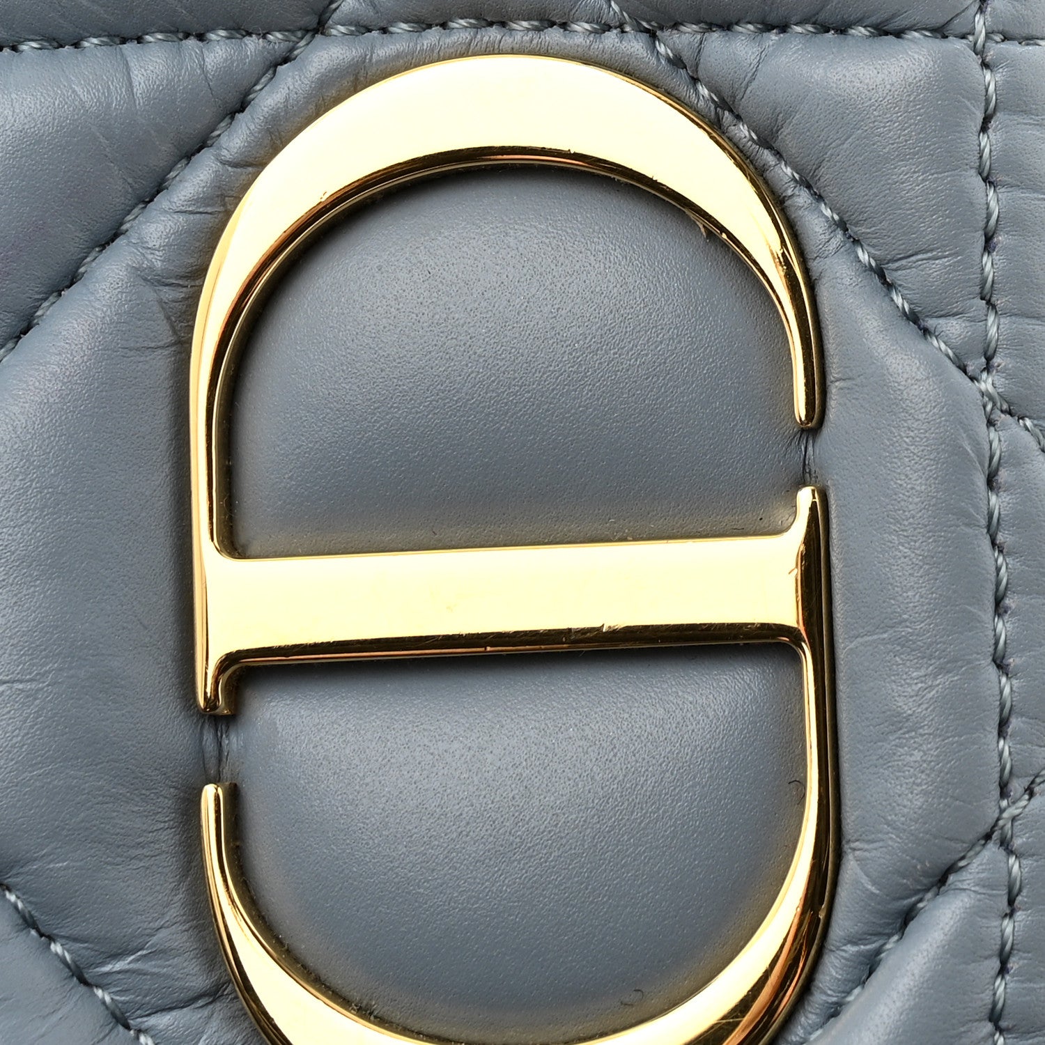Christian Dior Lambskin Macrocannage Mini Dior Caro Bag Cloud Blue 13 of 14
