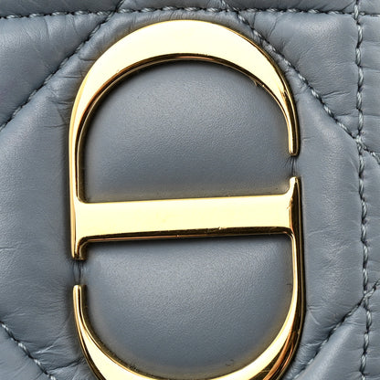 Christian Dior Lambskin Macrocannage Mini Dior Caro Bag Cloud Blue 13 of 14