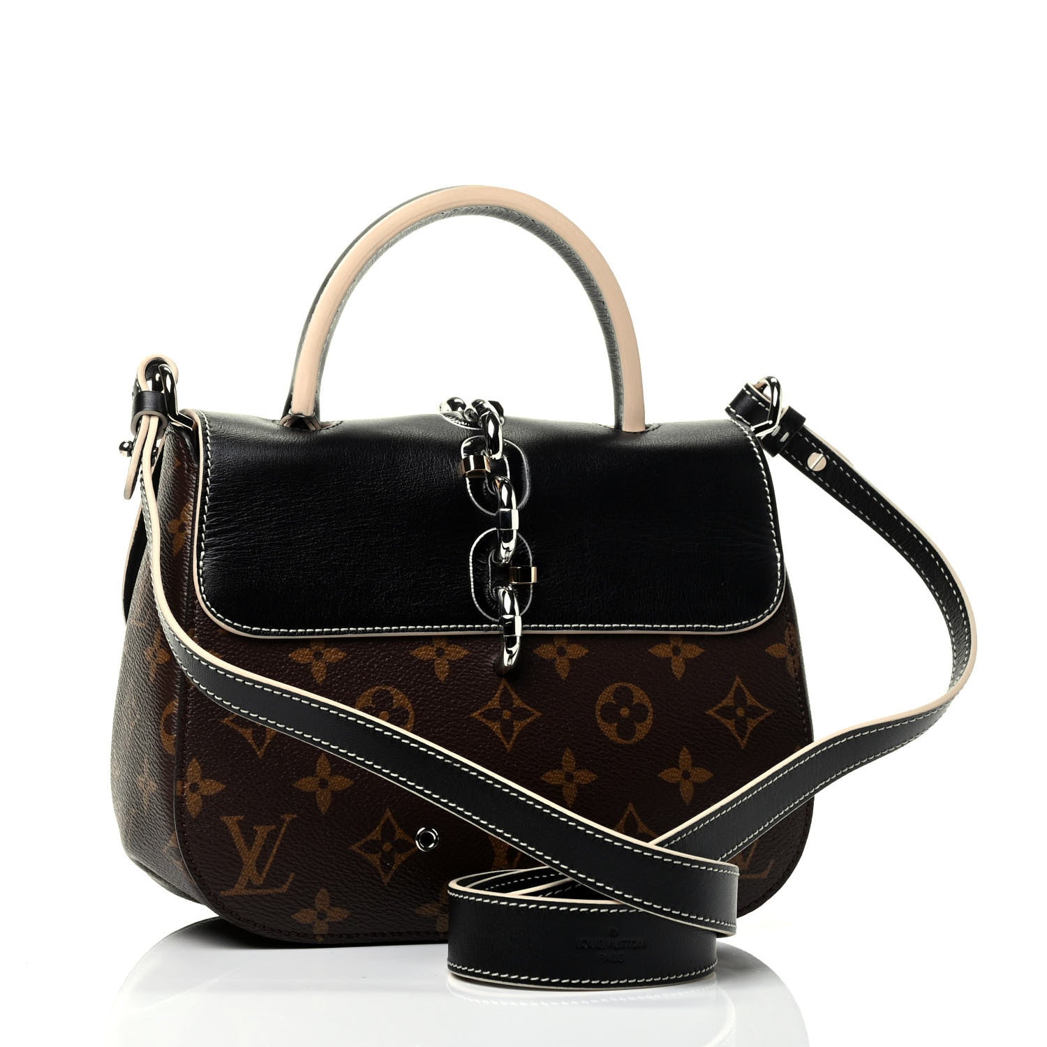 Louis Vuitton Calfskin Monogram Chain It Bag PM Black 2 of 4