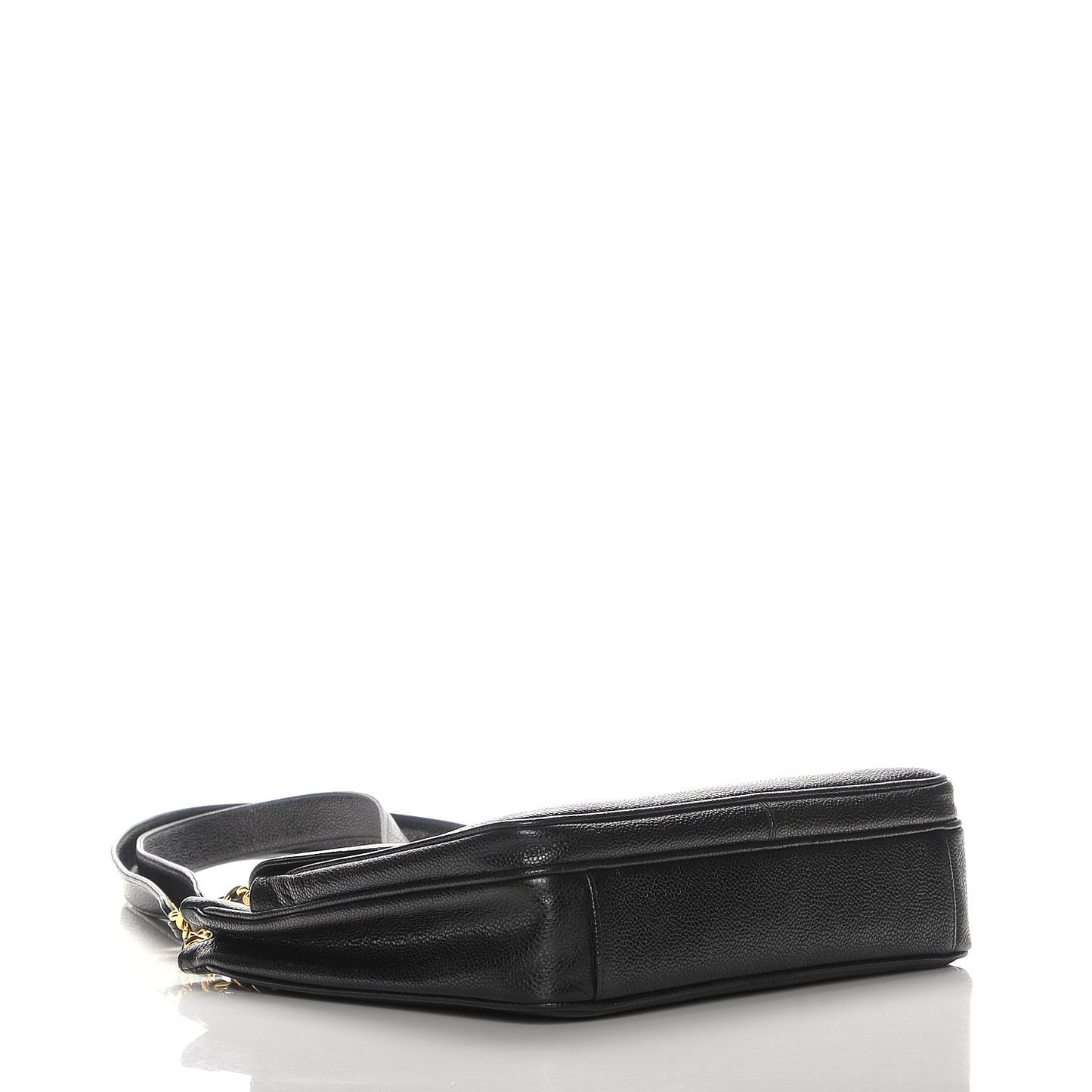 Caviar Flap Shoulder Bag Black
