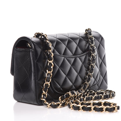 Chanel Lambskin Quilted Mini Rectangular Flap Black 3 of 11