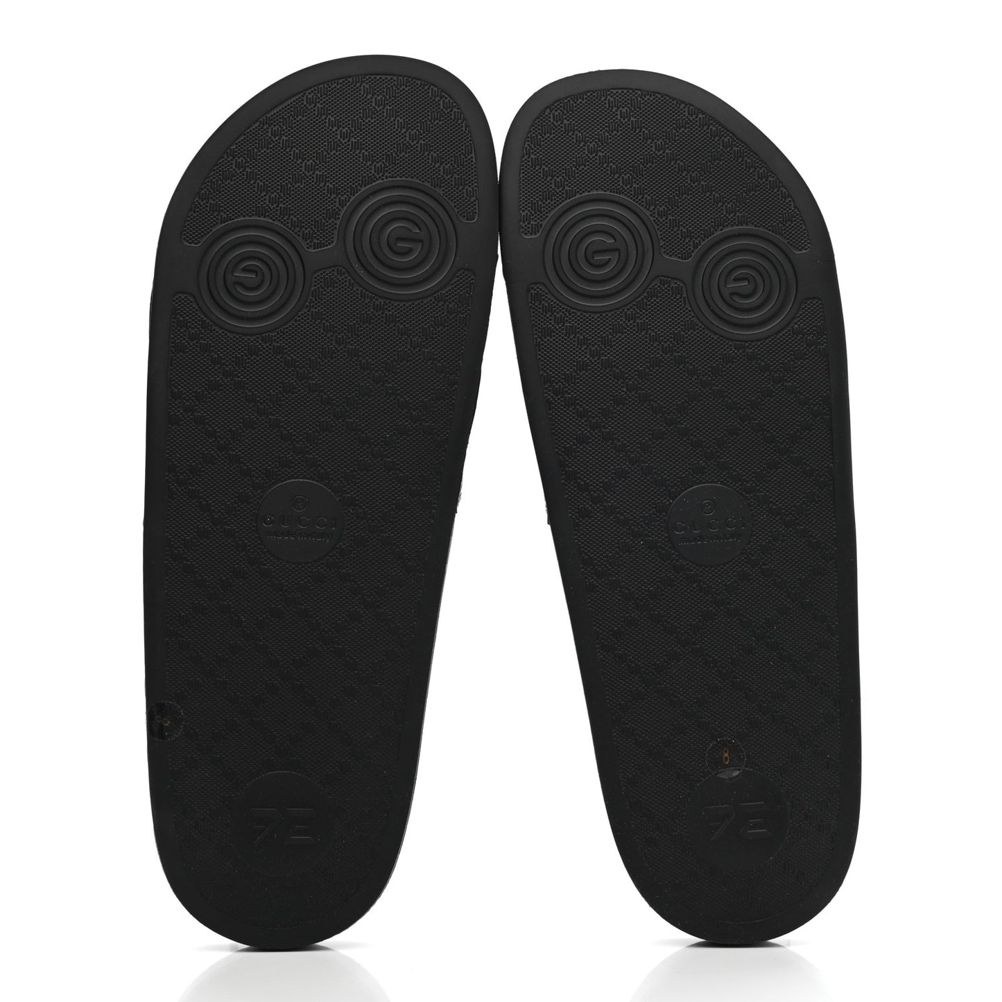 Microguccissima Mens Slide Sandals 8 Black