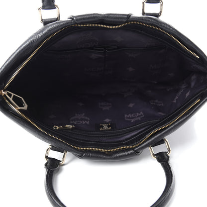 MCM Calfskin Ottomar Monogram Tote Black 5 of 14