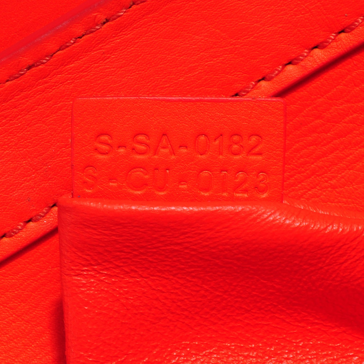 Smooth Calfskin Shoulder Luggage Fluo Orange