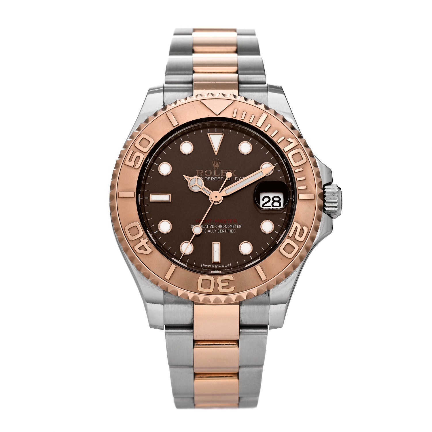 Rolex Stainless Steel 18K Everose Gold 37mm Yacht-Master Watch Chocolate 268621 1 of 5