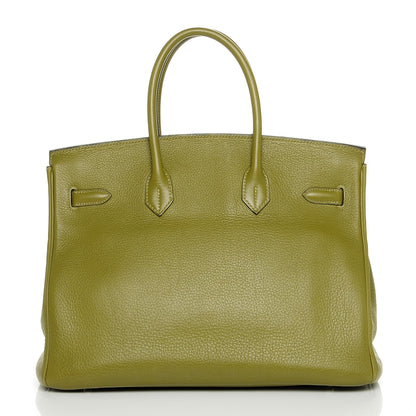 Hermes Taurillon Clemence BIRKIN 35 Vert Chartreuse 4 of 29