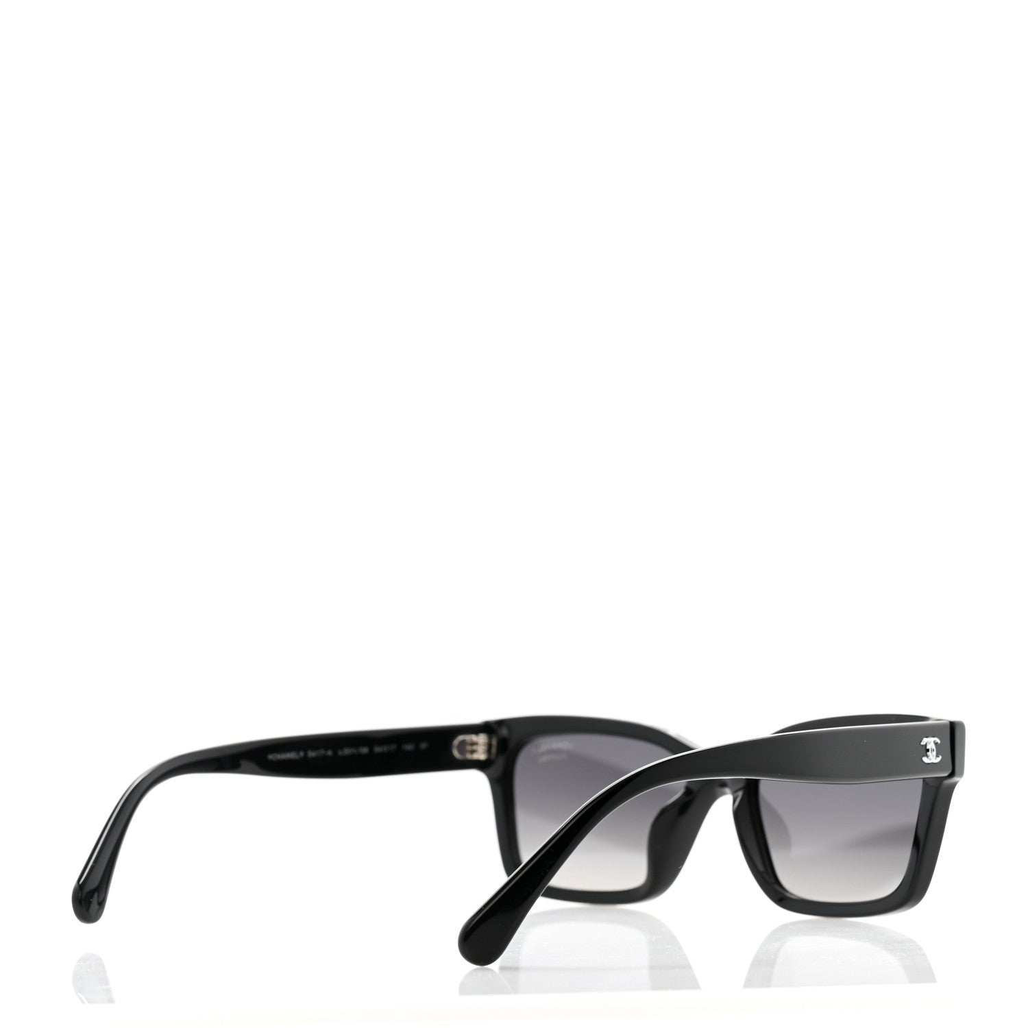 Chanel Acetate Polarized Square Sunglasses 5417-A Black 4 of 8
