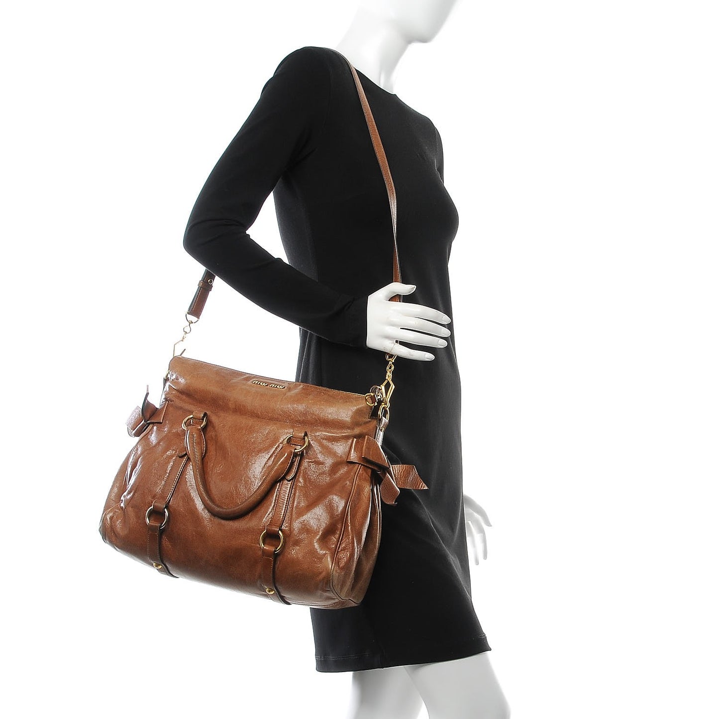 Vitello Lux Medium Bow Bag Palissandro