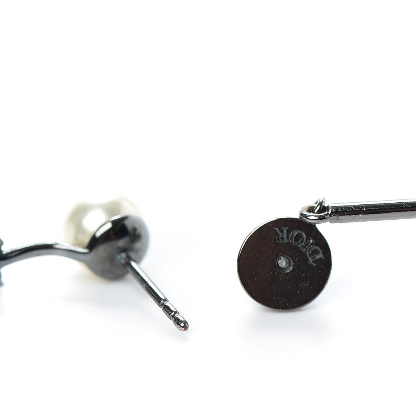 Crystal Pearl My ABCDior D Tribale Earring Black Silver