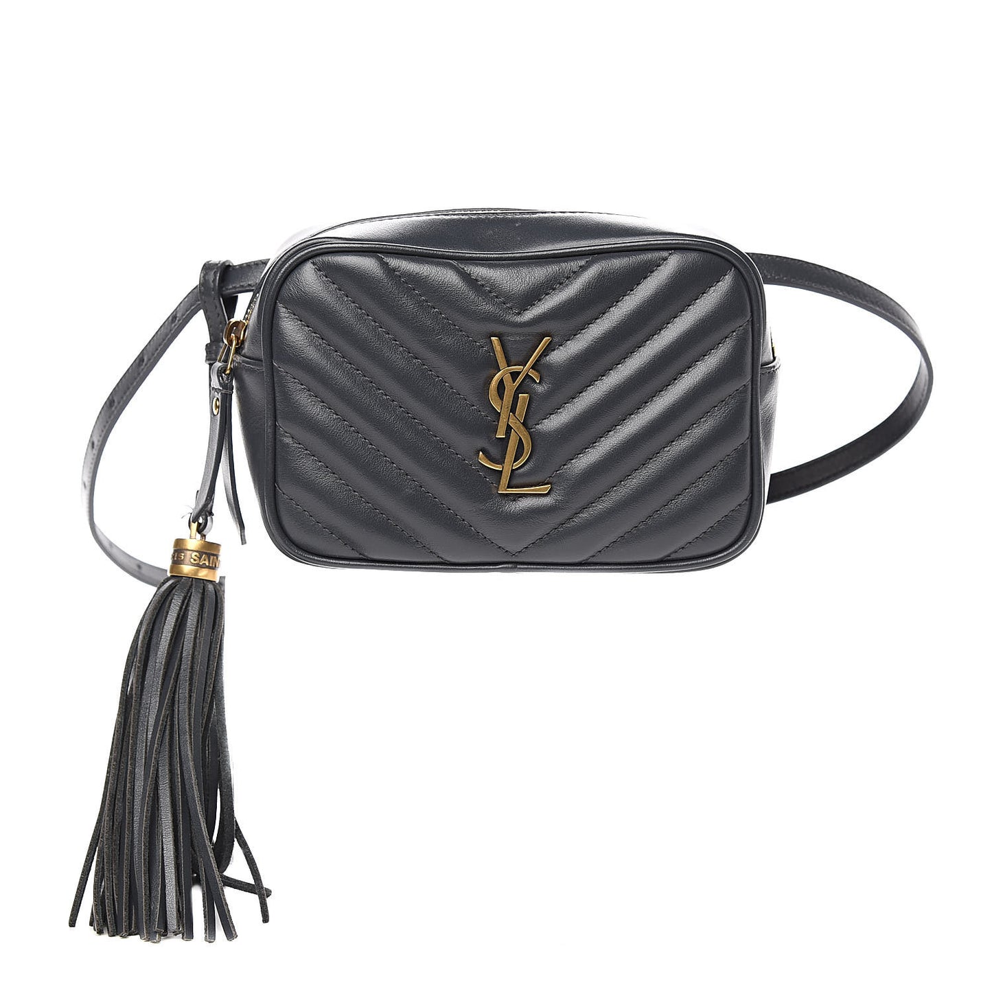Calfskin Matelasse Monogram Lou Belt Bag Dark Smog