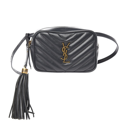Saint Laurent Calfskin Matelasse Monogram Lou Belt Bag Dark Smog 1 of 11