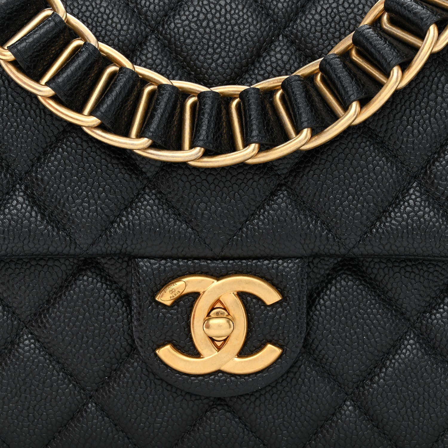 Chanel Caviar Quilted Chain Soul Flap Black 8 of 10