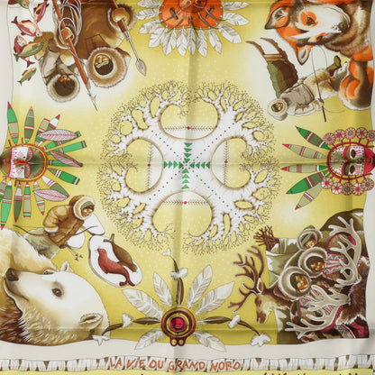 Hermes Silk La Vie Du Grand Nord Scarf 90 1 of 6