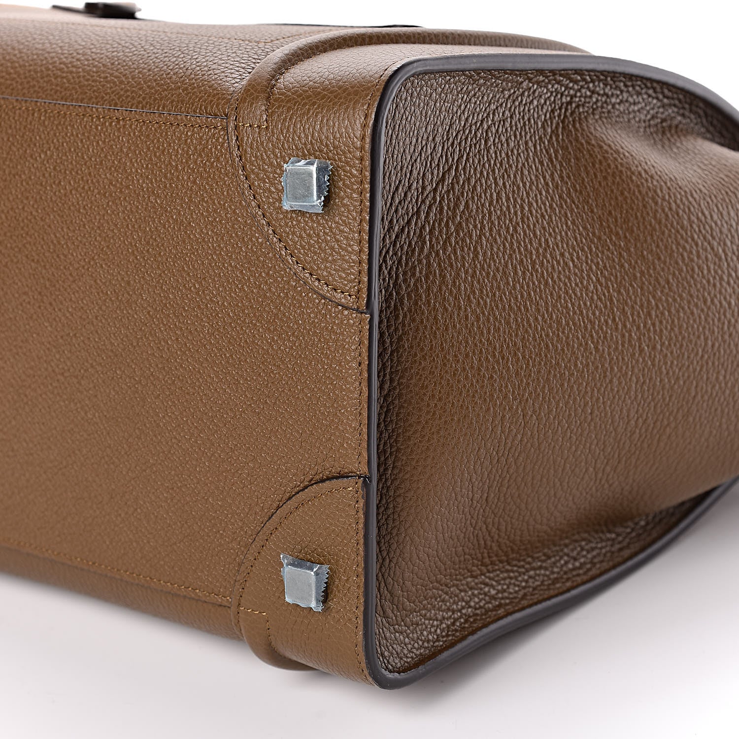 Celine Drummed Calfskin Mini Luggage Moss Green 8 of 9