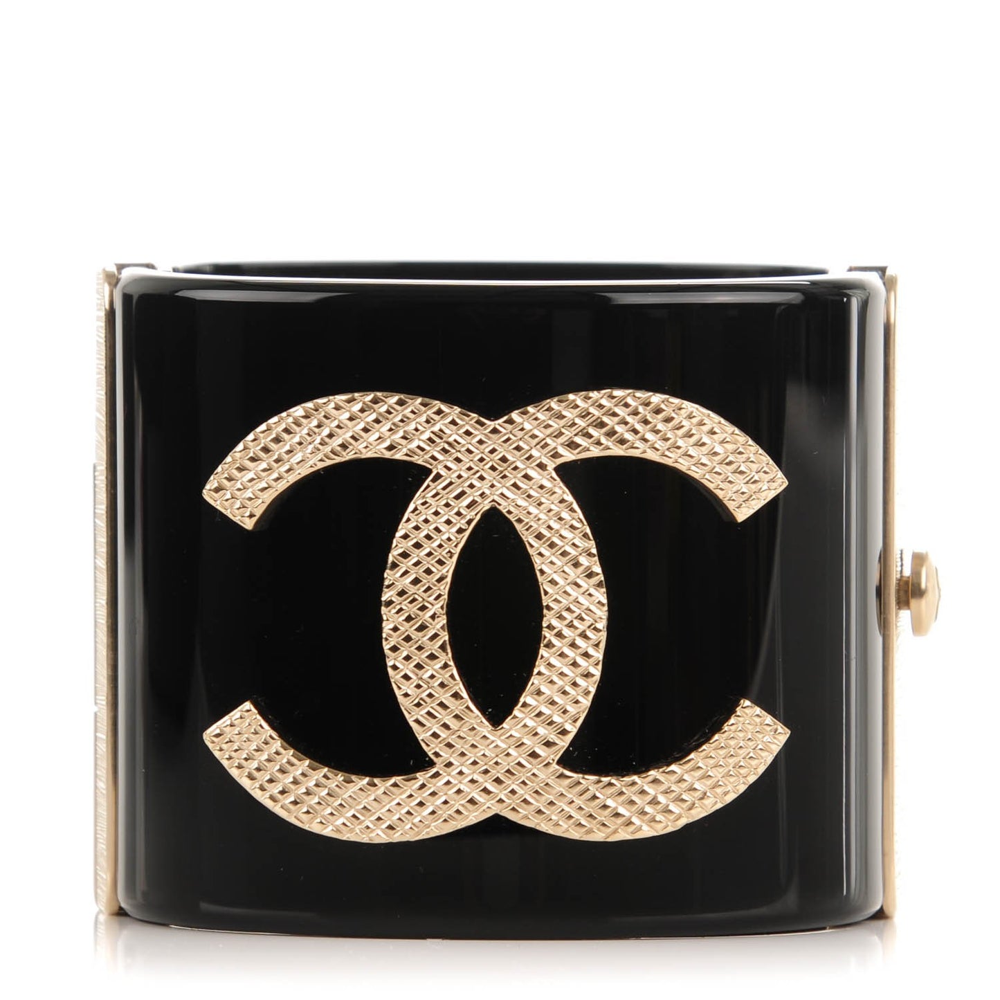Resin Quilted CC Cuff Black Gold