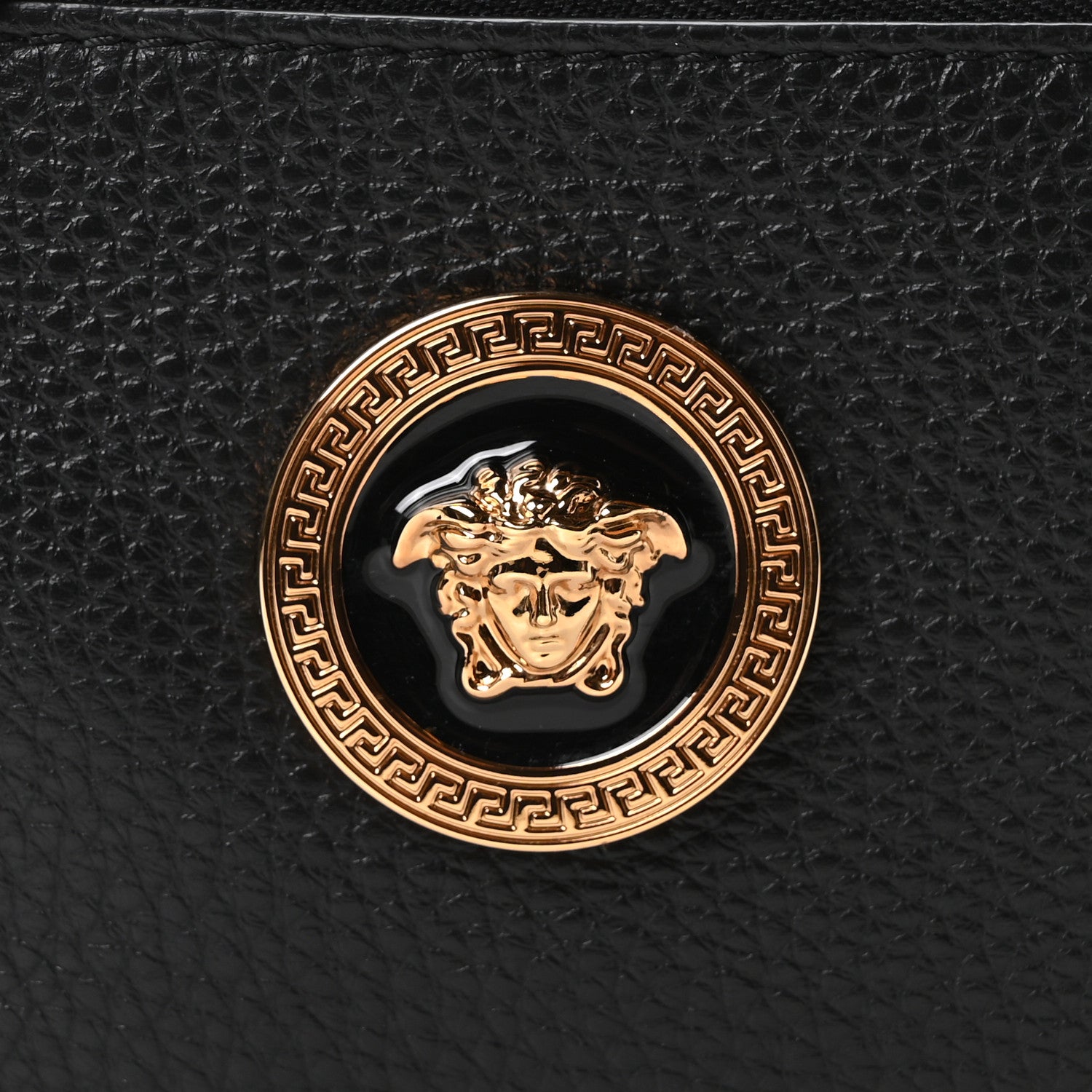 Versace Grained Calfskin La Medusa Camera Bag Black 7 of 9