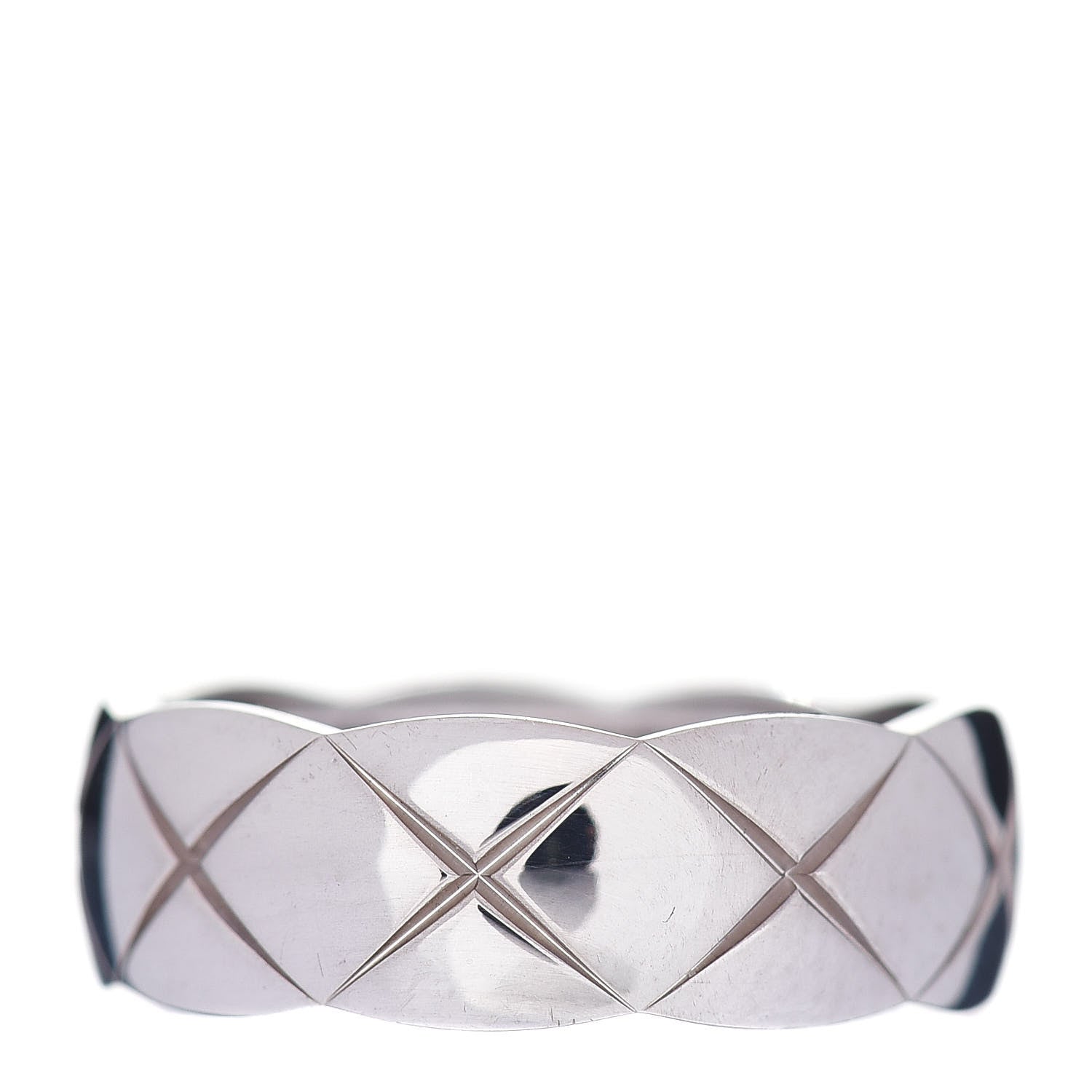 Chanel 18K White Gold Small Coco Crush Ring 54 6.75 1 of 5