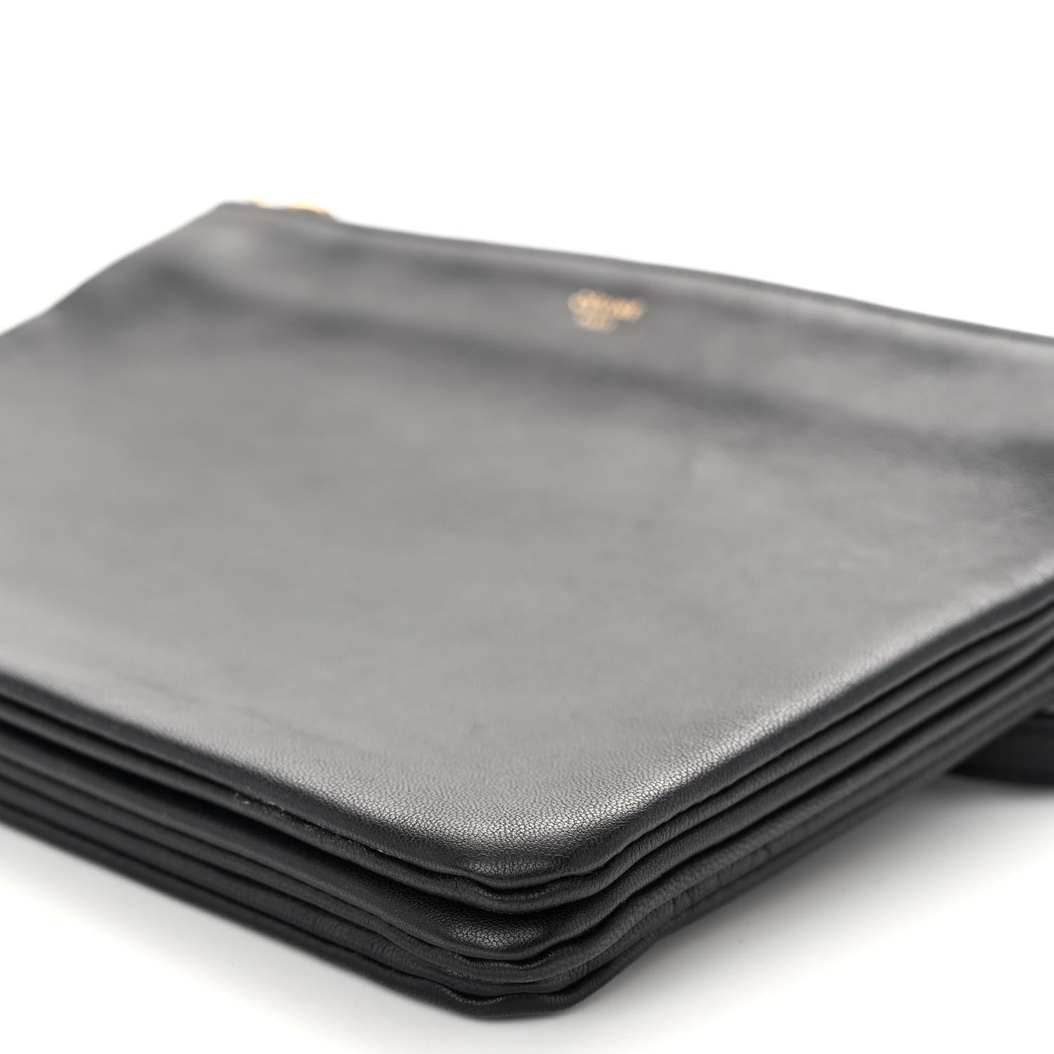 Celine Lambskin Large Trio Crossbody Bag Black 11 of 11